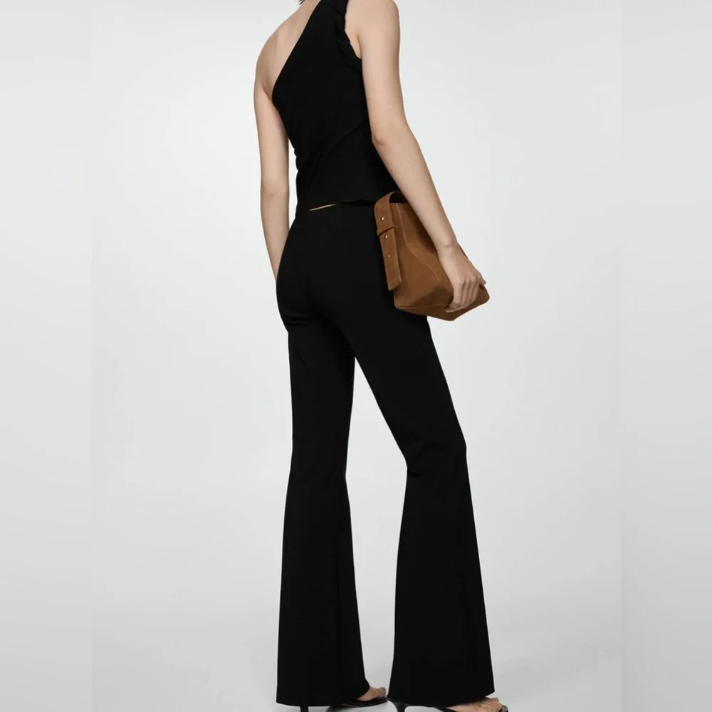 Mango MNG - black stretchy pants with ties